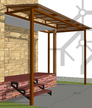 Навес над крыльцом в Сургуте
